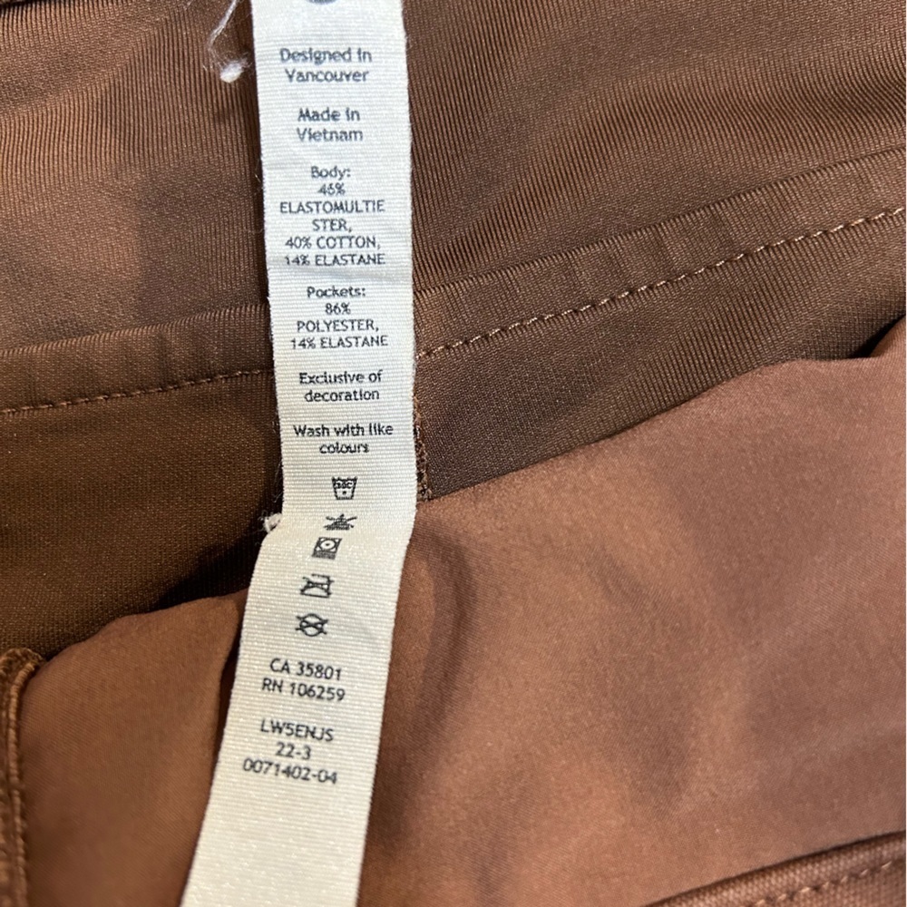 Lululemon City Sleek 5 Pocket High Rise Wide Leg Pants Utilitech 33 Brown 32x30 - Picture 7 of 7